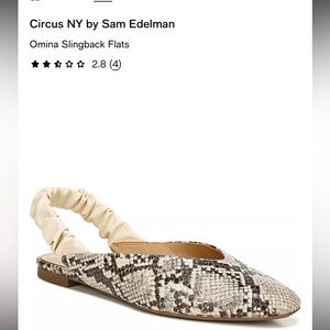 Circus Print Slingback Flats